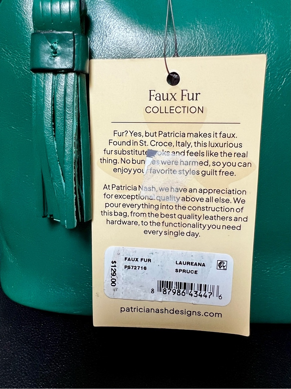 PATRICIA NASH Laureana Faux Fur Frame Top Shoulder Bag - Picture 9 of 12